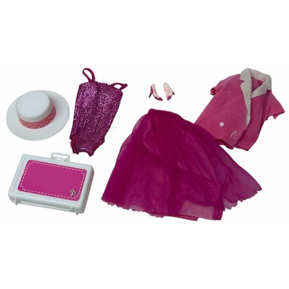 7 PC Vintage 1985 Day to Night Barbie Doll Outfit #7929 w/ Hat Shoes Briefcase + - Picture 1 of 10